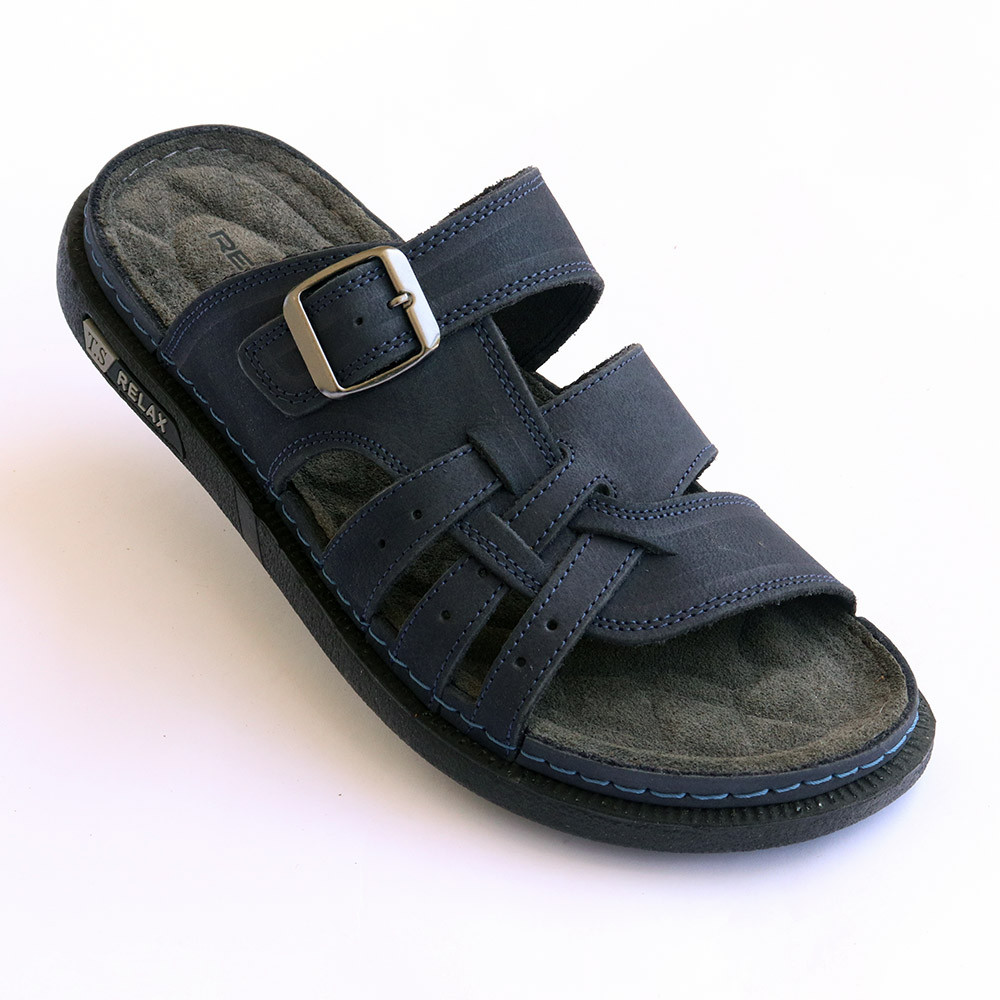 Men's Genuine leather Slippers With Belt - M20