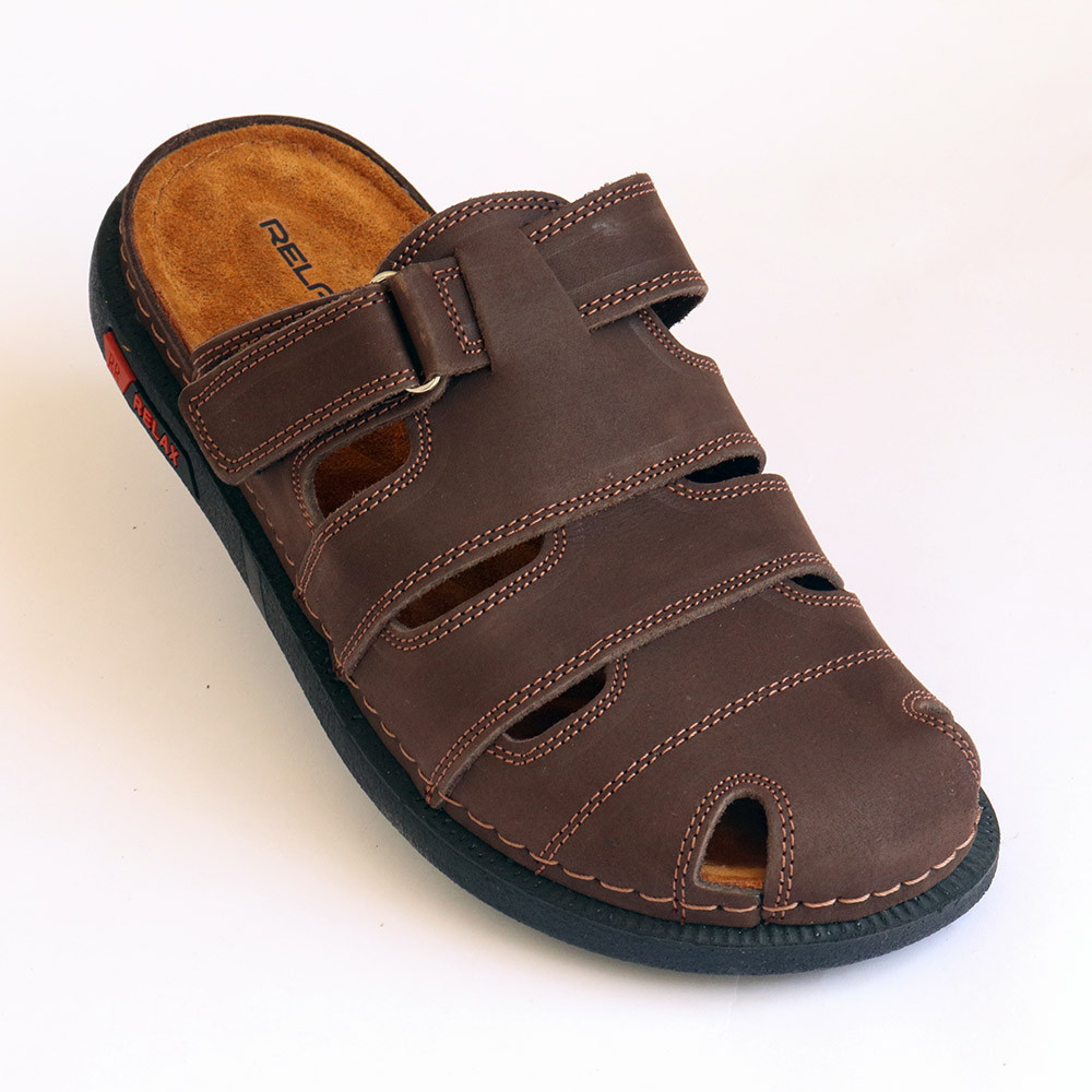 Men's Closed Toe Slipper - Genuine leather